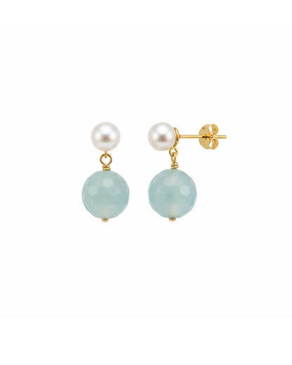 Azure Jade Drop Earrings