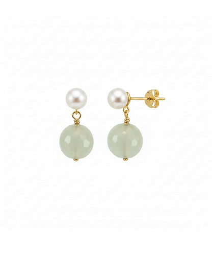 Aura Pearl Aventurine Earrings