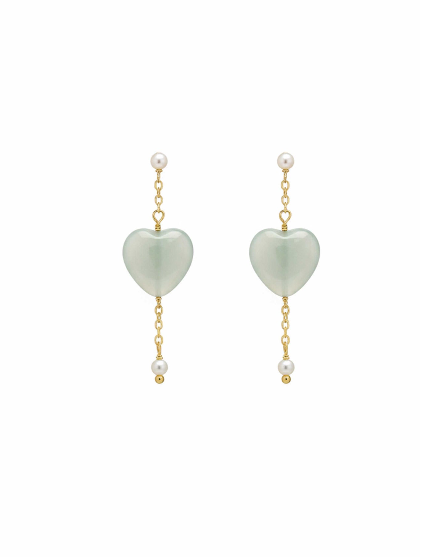 Aura Heart Aventurine Earrings