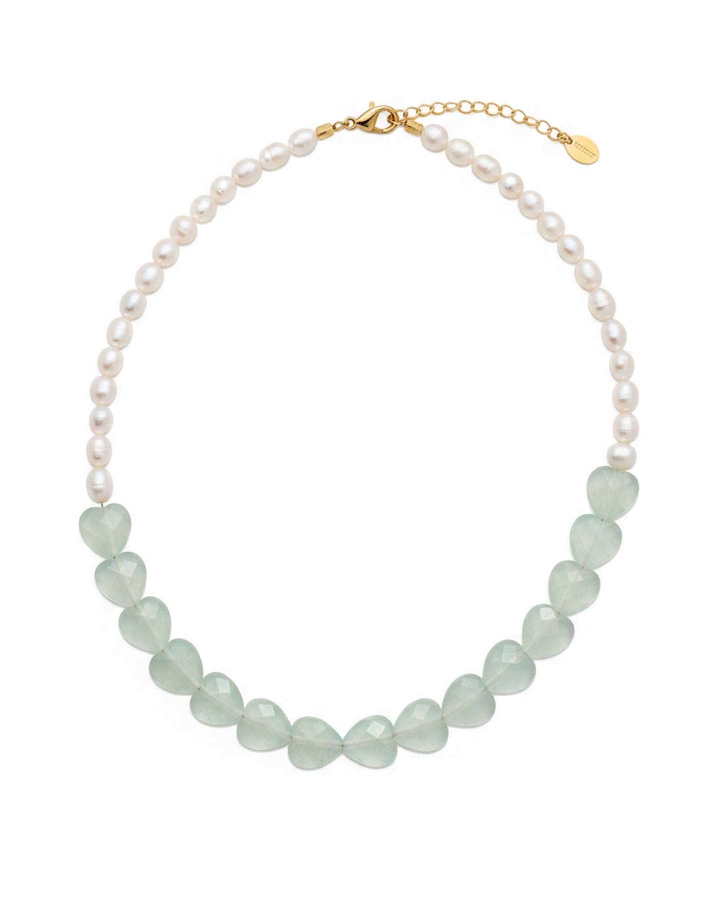 Aura Heart Pearl Aventurine Necklace