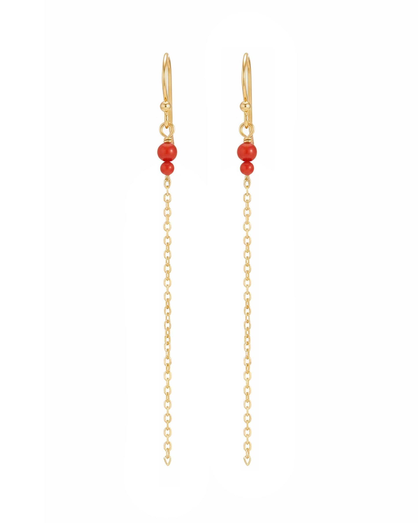 Sol Red Drop Earrings