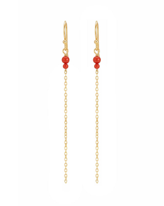 Sol Red Drop Earrings