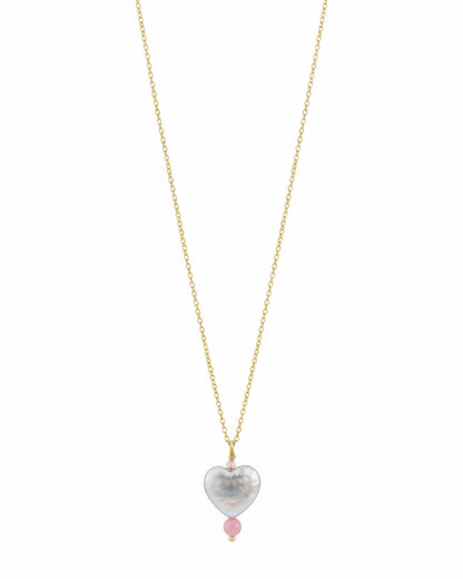 Luma Heart Pearl Necklace