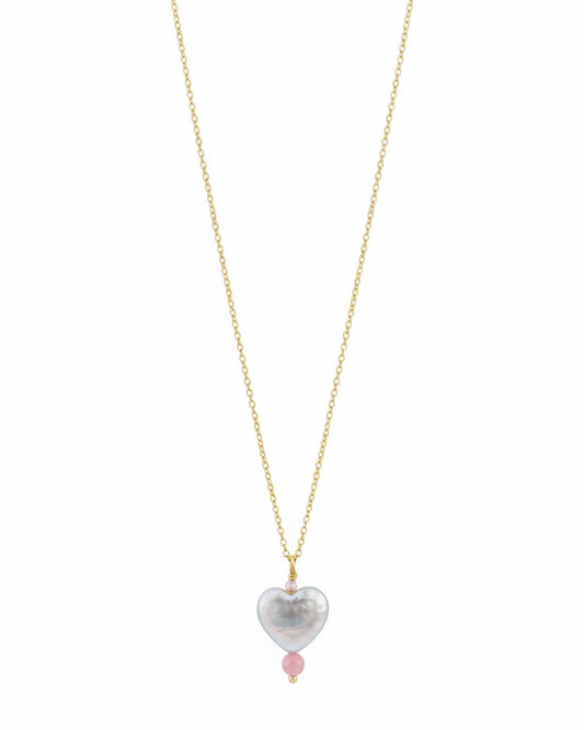 Luma Heart Pearl Necklace