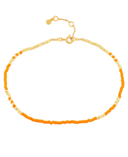 Orange Mila anklet