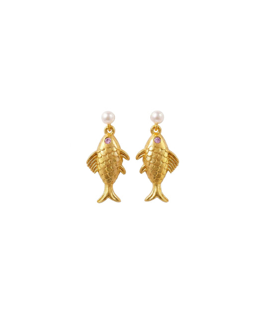 Deep sea pearl earrings
