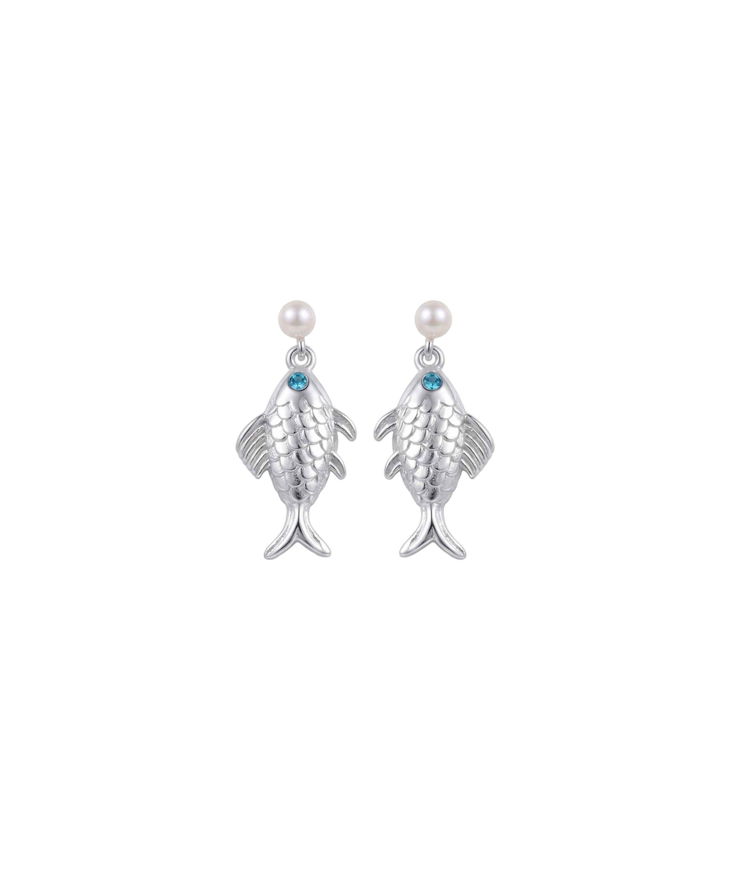 Deep sea pearl earrings