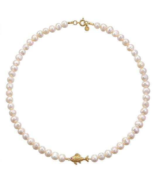 Deep sea pearl necklace