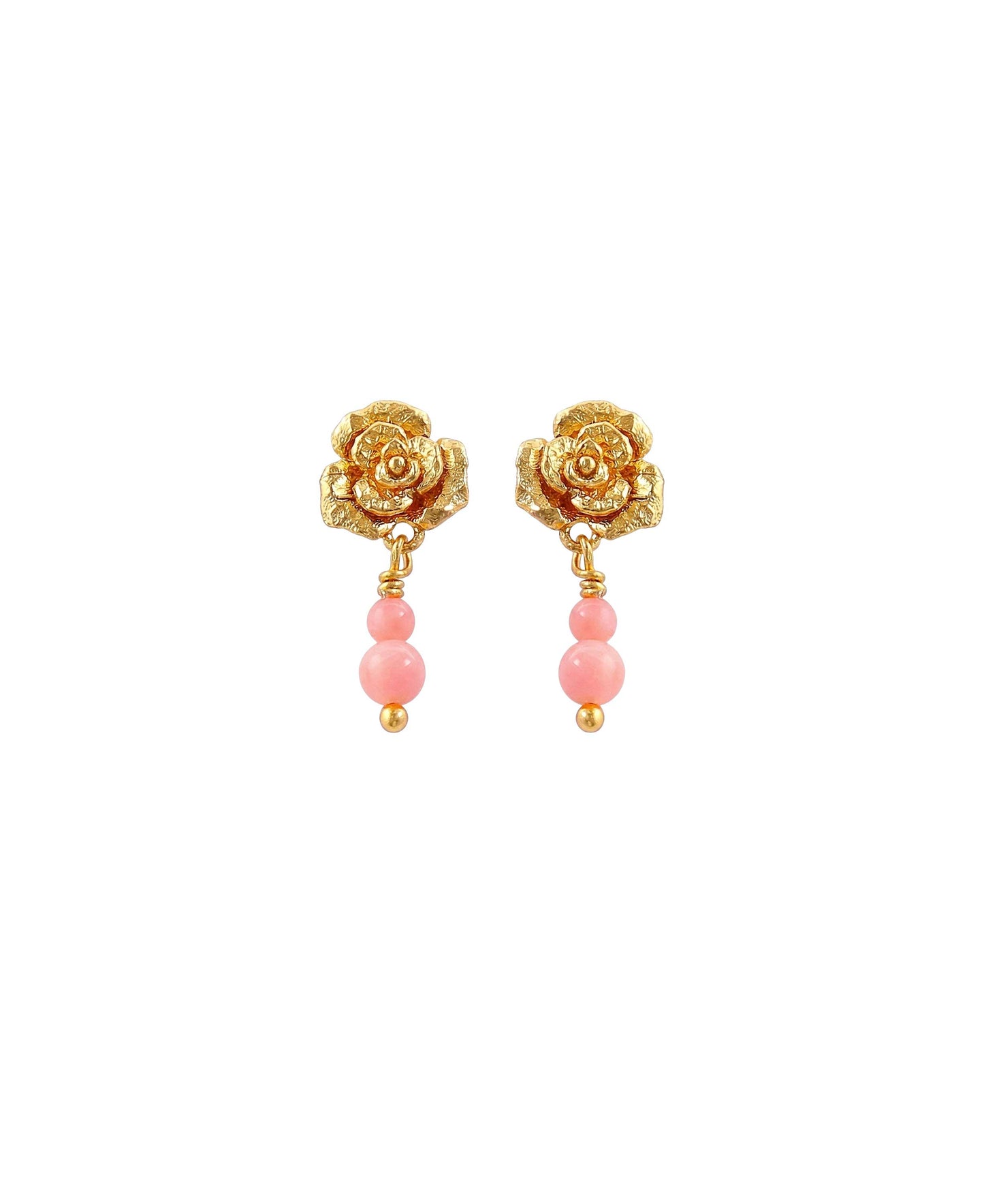 Luna Flora coral earrings