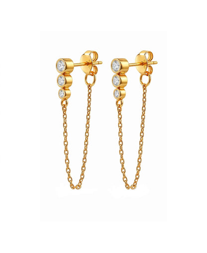 Lyra chain earrings