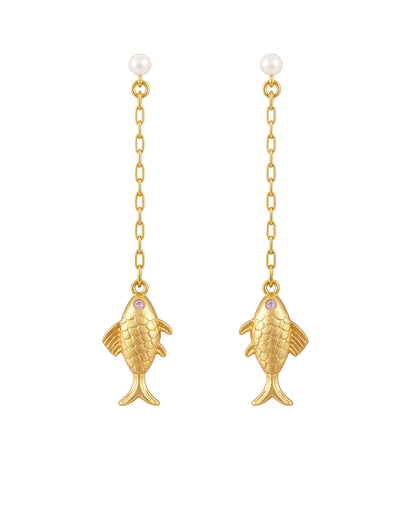Deep sea chain earring
