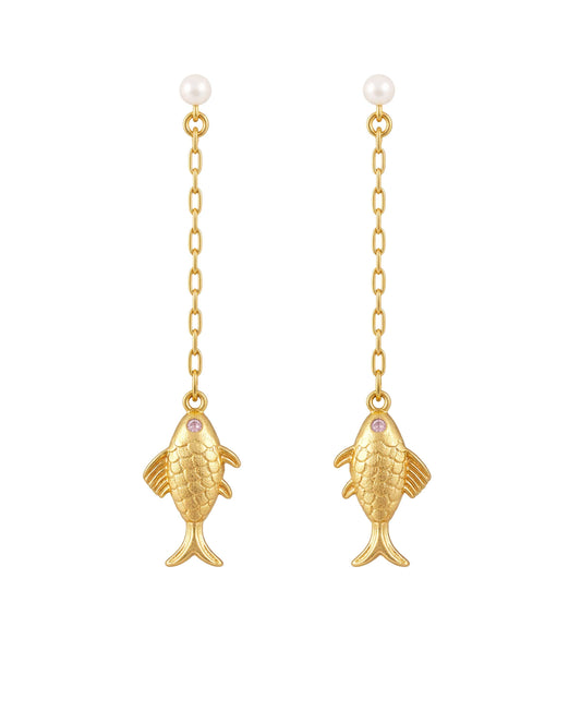 Deep sea chain earring