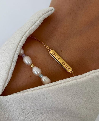 Pastel pearl bracelet