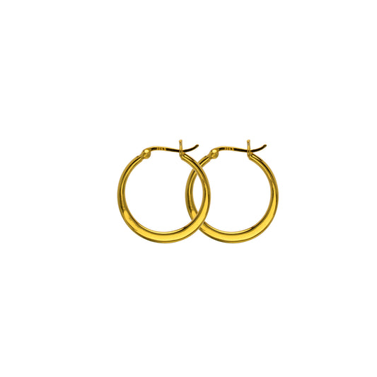 Classic Asta hoops — gold, silver earrings in 18k gold-plated 925 sterling silver