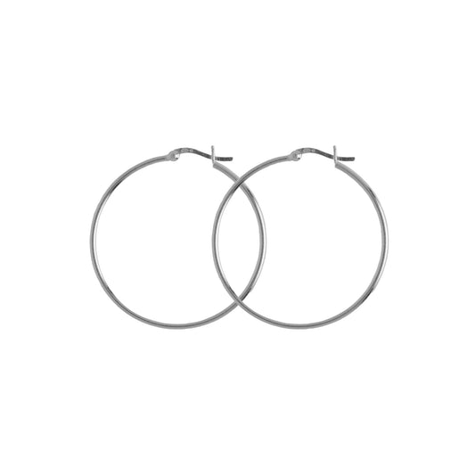 Classic Alba hoops — silver earrings in 925 sterling silver