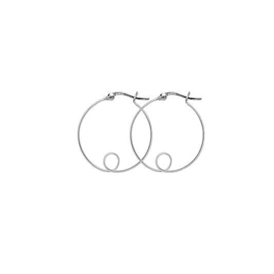 Classic Alva hoops — silver earrings in 925 sterling silver