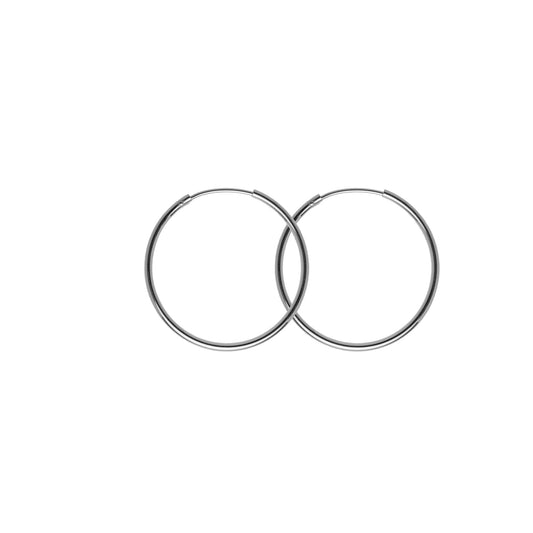Classic Aisha hoops — silver earrings in 925 sterling silver