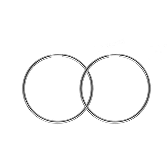 Classic Amina hoops — silver earrings in 925 sterling silver