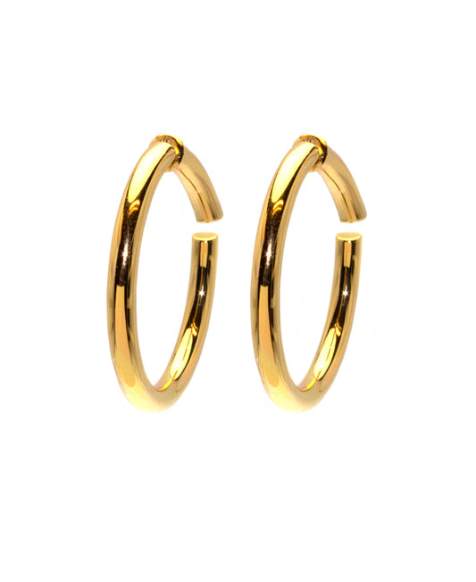 Barbara hoops in  — earrings in 18k gold-plated 925 sterling silver