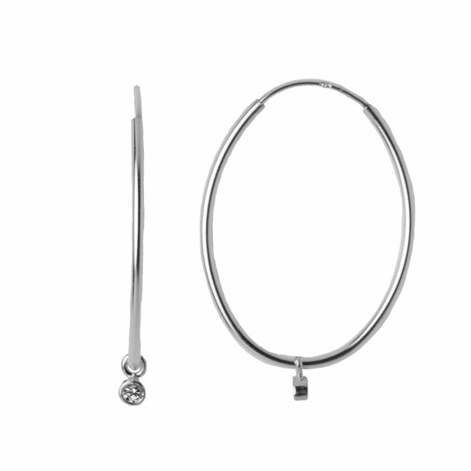Classic Astrid hoops — silver earrings in 925 sterling silver