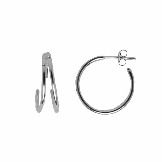 Classic Aya hoops — silver earrings in 925 sterling silver