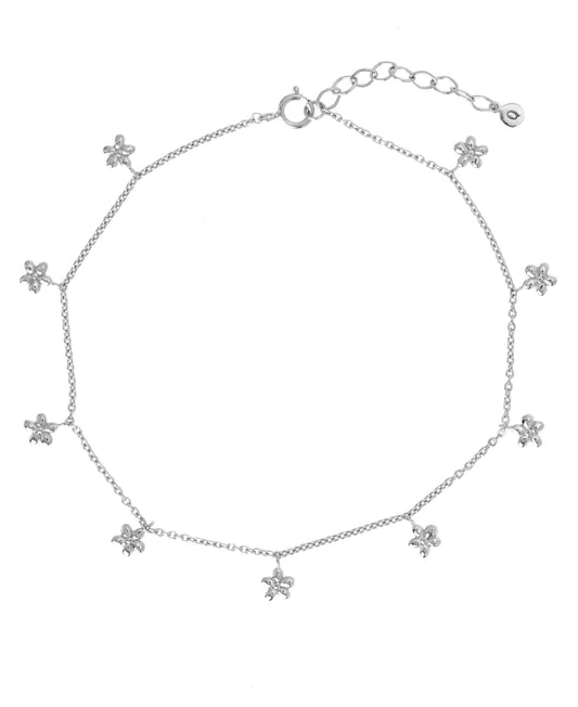 Flora anklet — silver anklet in 925 sterling silver