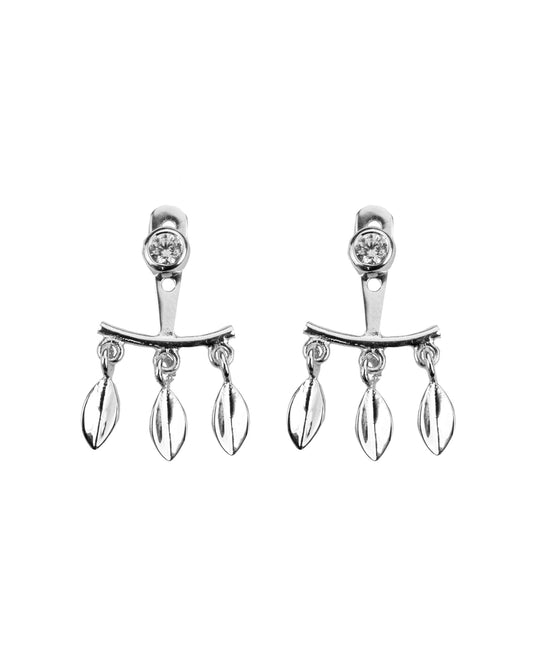 Mini leaf earrings