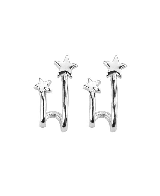 Shooting star — silver earrings in 925 sterling silver