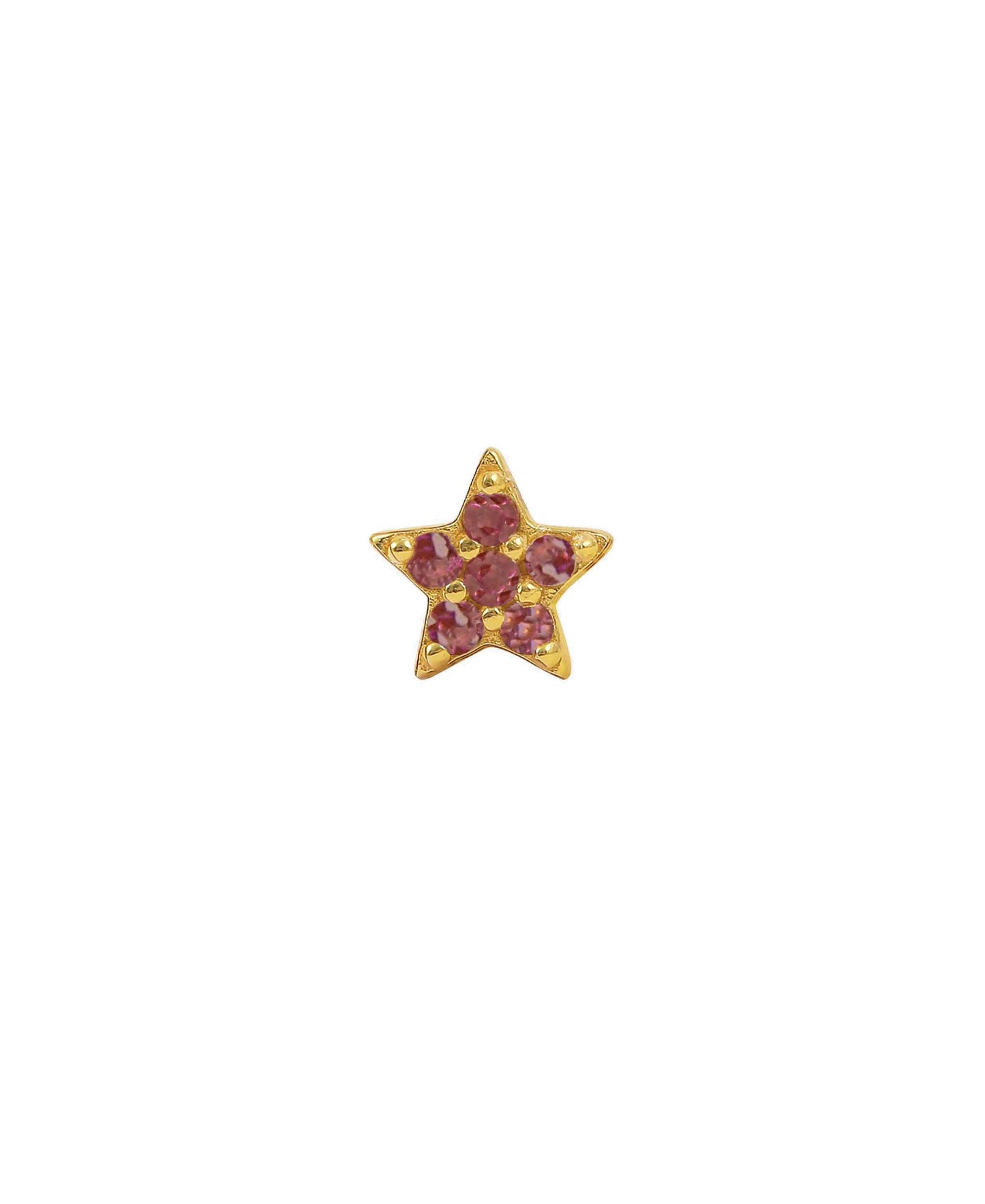 Ruby star earstud