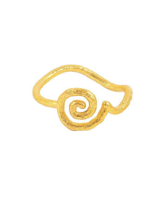 Halley ring — gold, silver ring in gold-plated 925 sterling silver