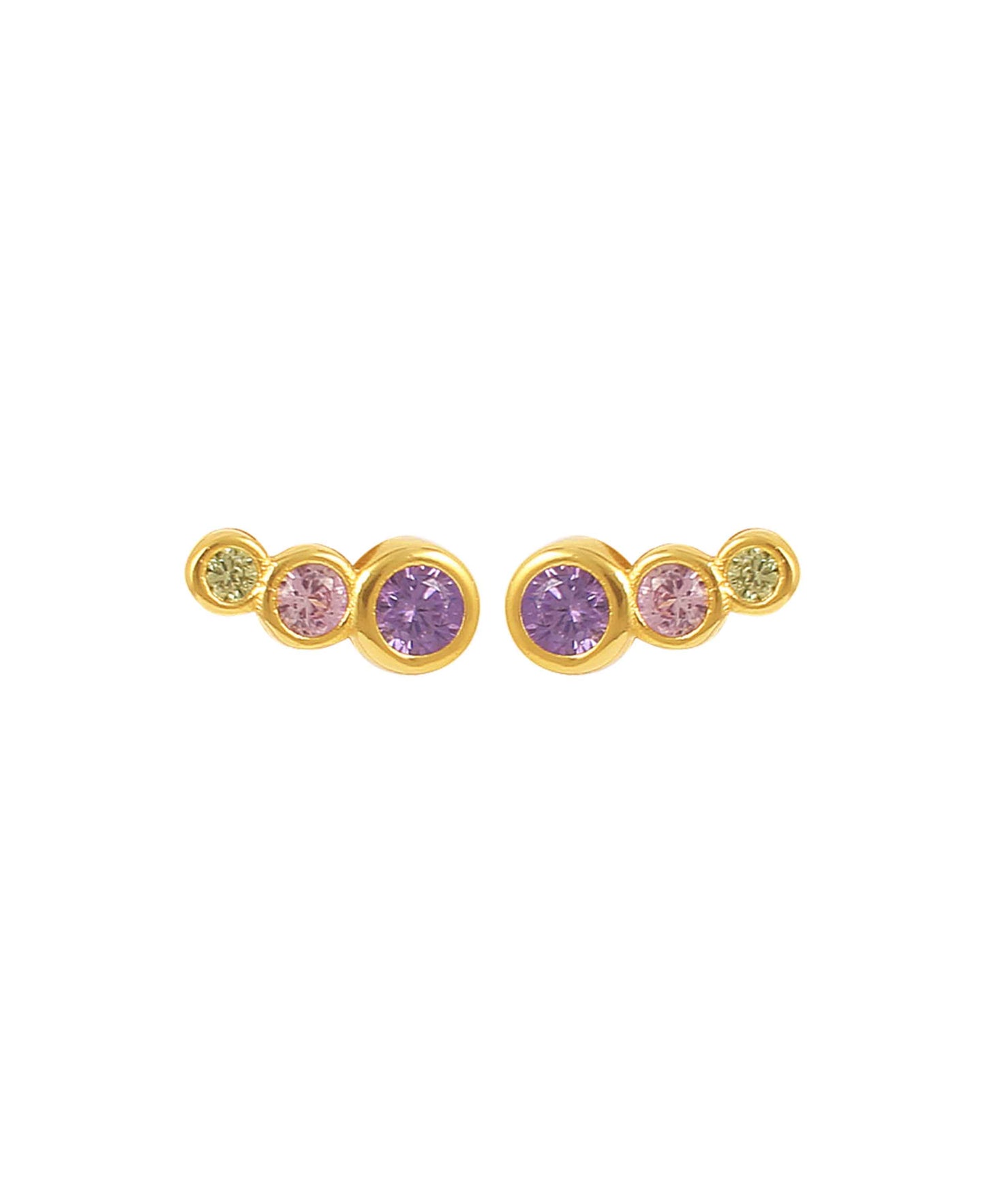 Lucian purple multi earrings