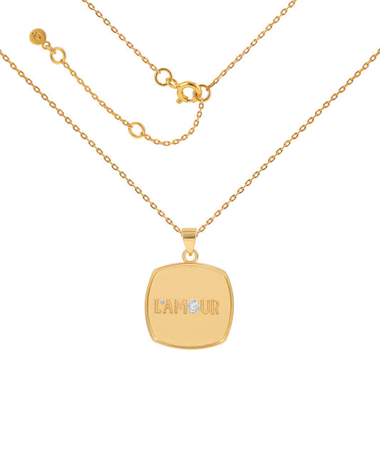 L'amour chunky chain — gold, silver jewellery in gold-plated 925 sterling silver