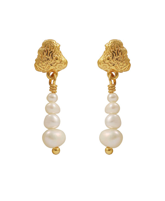 Coralie white earrings