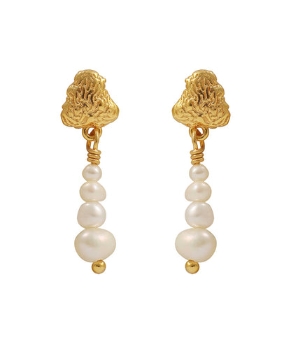 Coralie white earrings