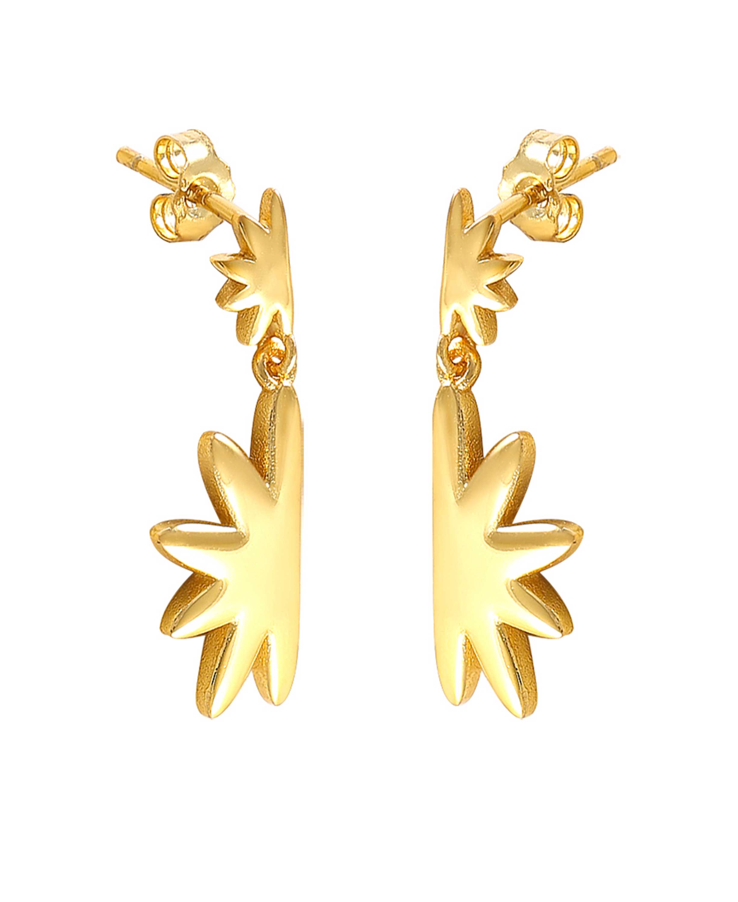 Earrings plated with 18 karat gold or pure sterling silver