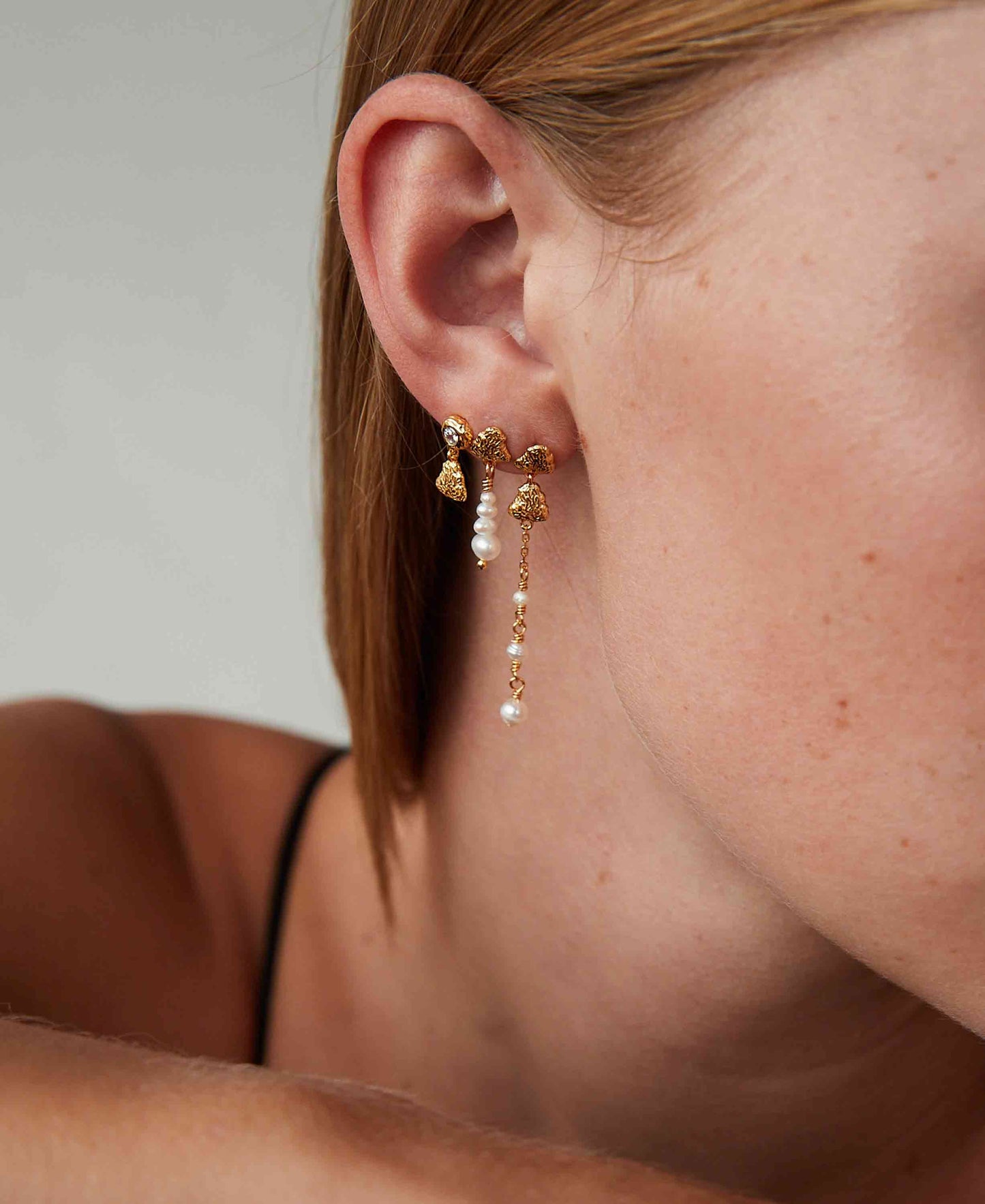 Coralie white grande earrings
